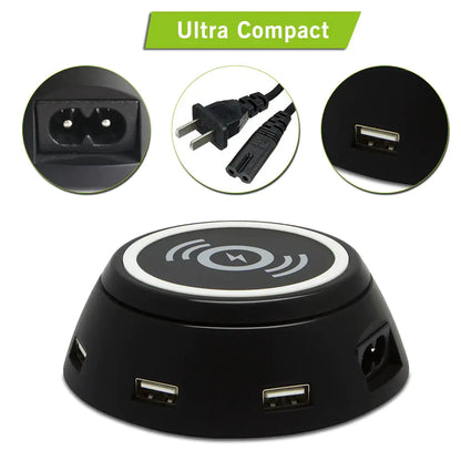 Merry Go Around Qi Wireless Charger With 6 USB Ports